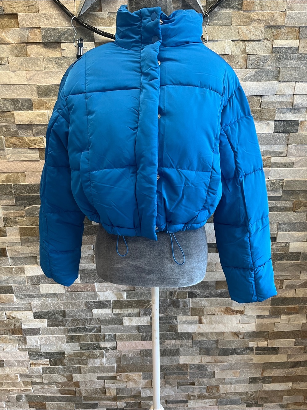 Love Tree Bright Blue Puffer Jacket